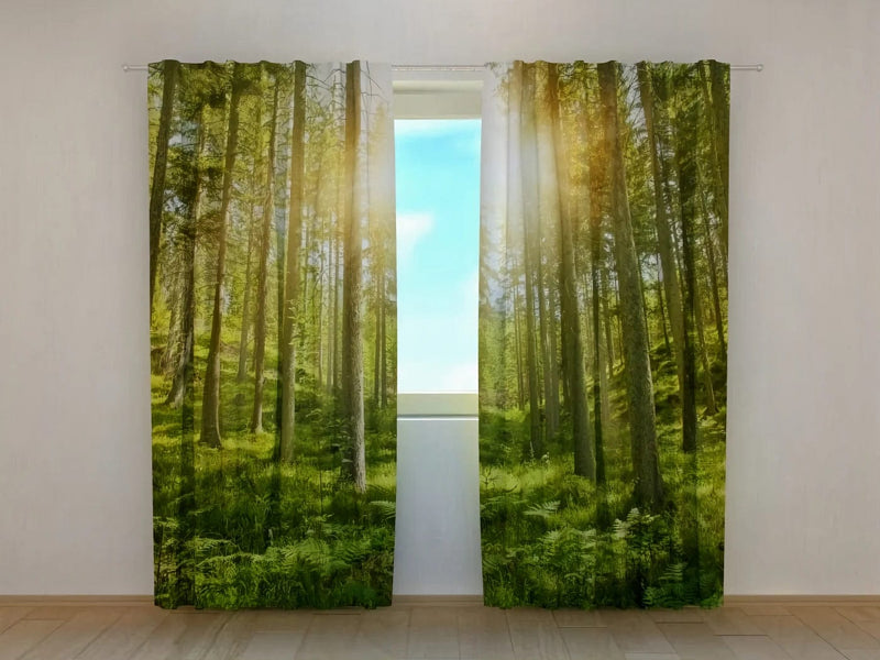 Curtains - Sunny Forest from Tapetenshop.lv - Realistic Printing Tapetenshop.lv