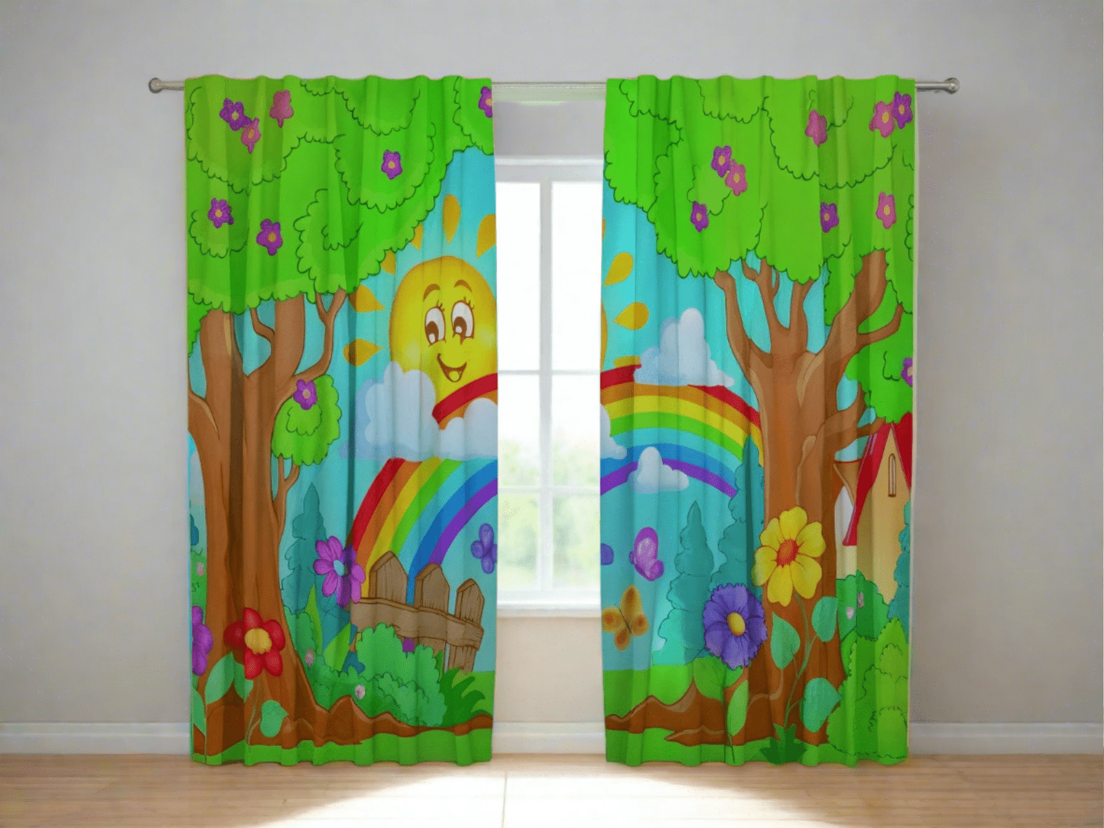 Bērnu dienas un nakts aizkari - jautrai bērnu istabai - košas krāsās Tapetenshop.lv
