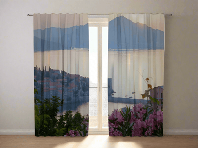 Curtains for the living room and bedroom with a beautiful view of nature - Saulēkts Tapetenshop.lv