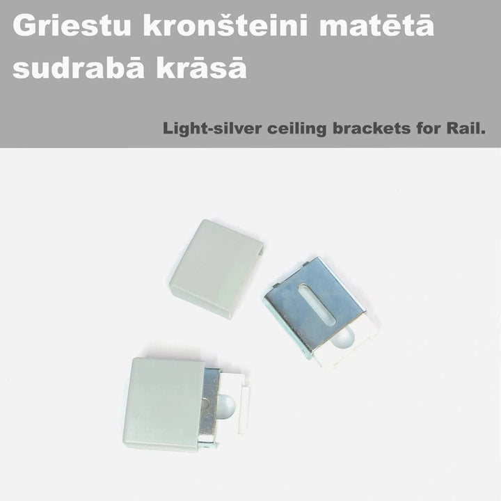 Aizkaru alumīnija karnīze, sudrabā krāsā, pie sienas (komplekts) Home Trends