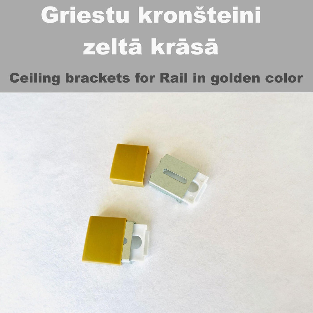 Zelta alumīnija aizkaru karnīze | Griestu stiprinājums | Ražošana Digital Textile XL