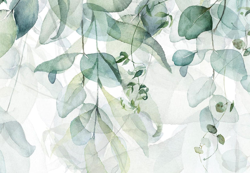 Aizslietnis - ar zaļām lapām - Maigs dabas pieskāriens, 136156, 135x172 cm ART