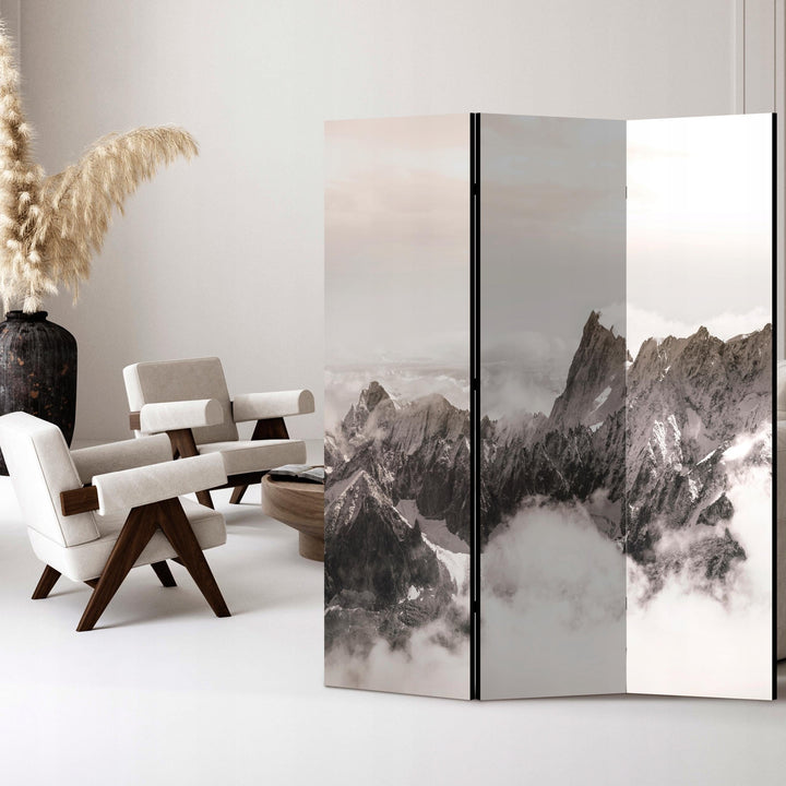 Dekoratīvais aizslietnis, vienpusējs, 135x172, Kalnu ainava (Sēpija) L-ART