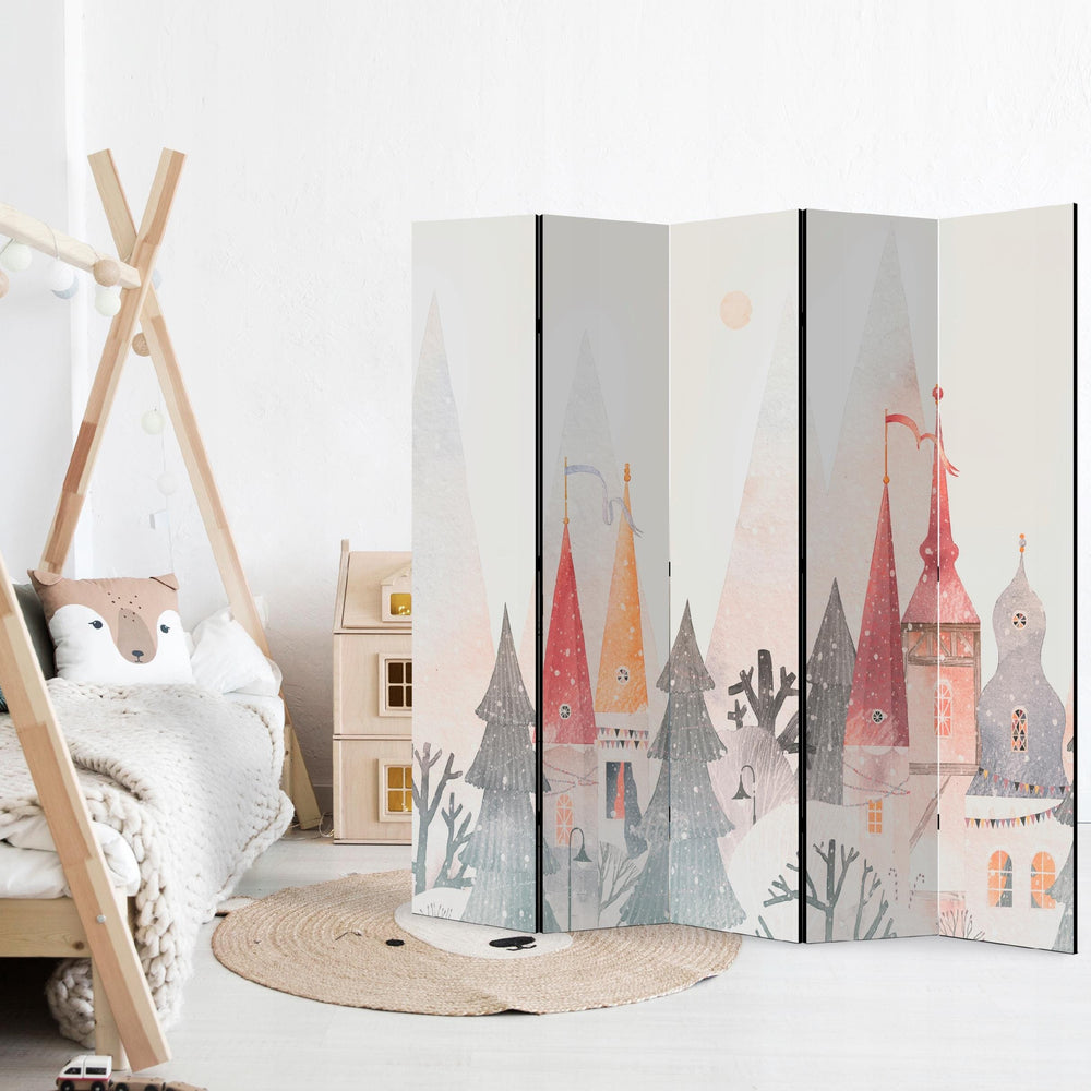 Aizslietnis bērnistabai, vienpusējs, 225x172, Ziemas pasaku pilsēta L-ART