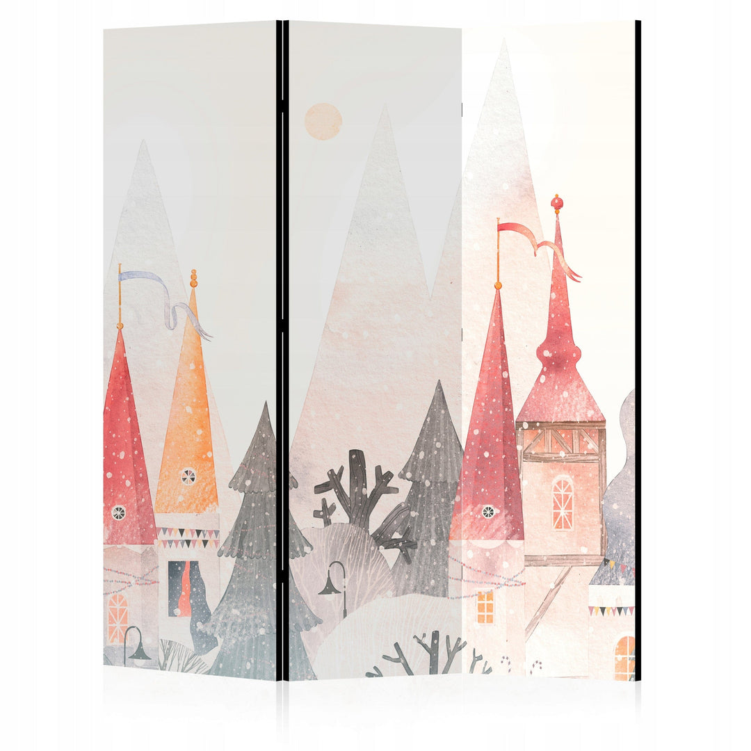 Aizslietnis bērnu istabai, vienpusējs, 135x172, Ziemas pasaku pilsēta L-ART