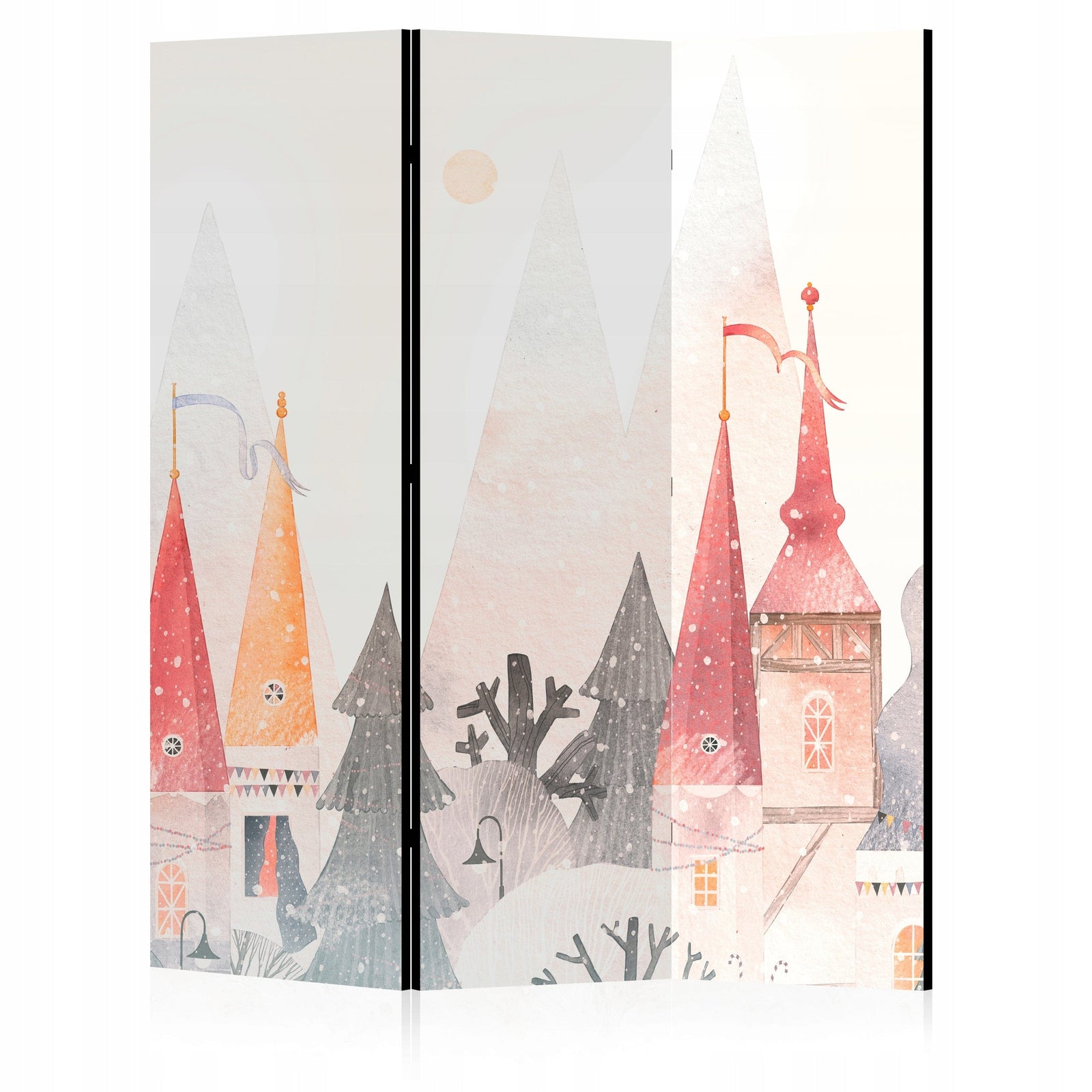 Aizslietnis bērnu istabai, vienpusējs, 135x172, Ziemas pasaku pilsēta L-ART