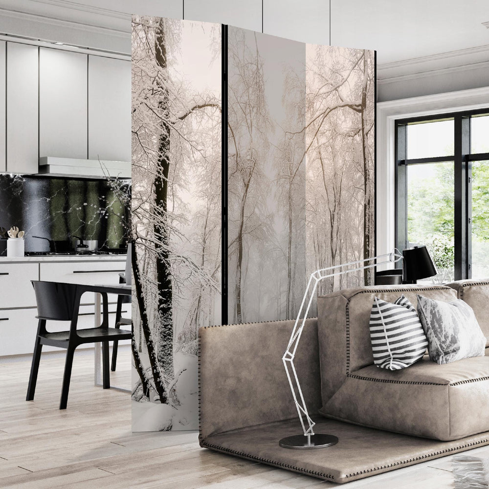 Dekoratīvs istabas aizslietnis, divpusējs, 135x172, Sniegotā meža pasaka L-ART