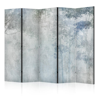 Aizslietnis - Koki miglā - ainava zilos un pelēkos toņos, 150988, 225x172 cm ART