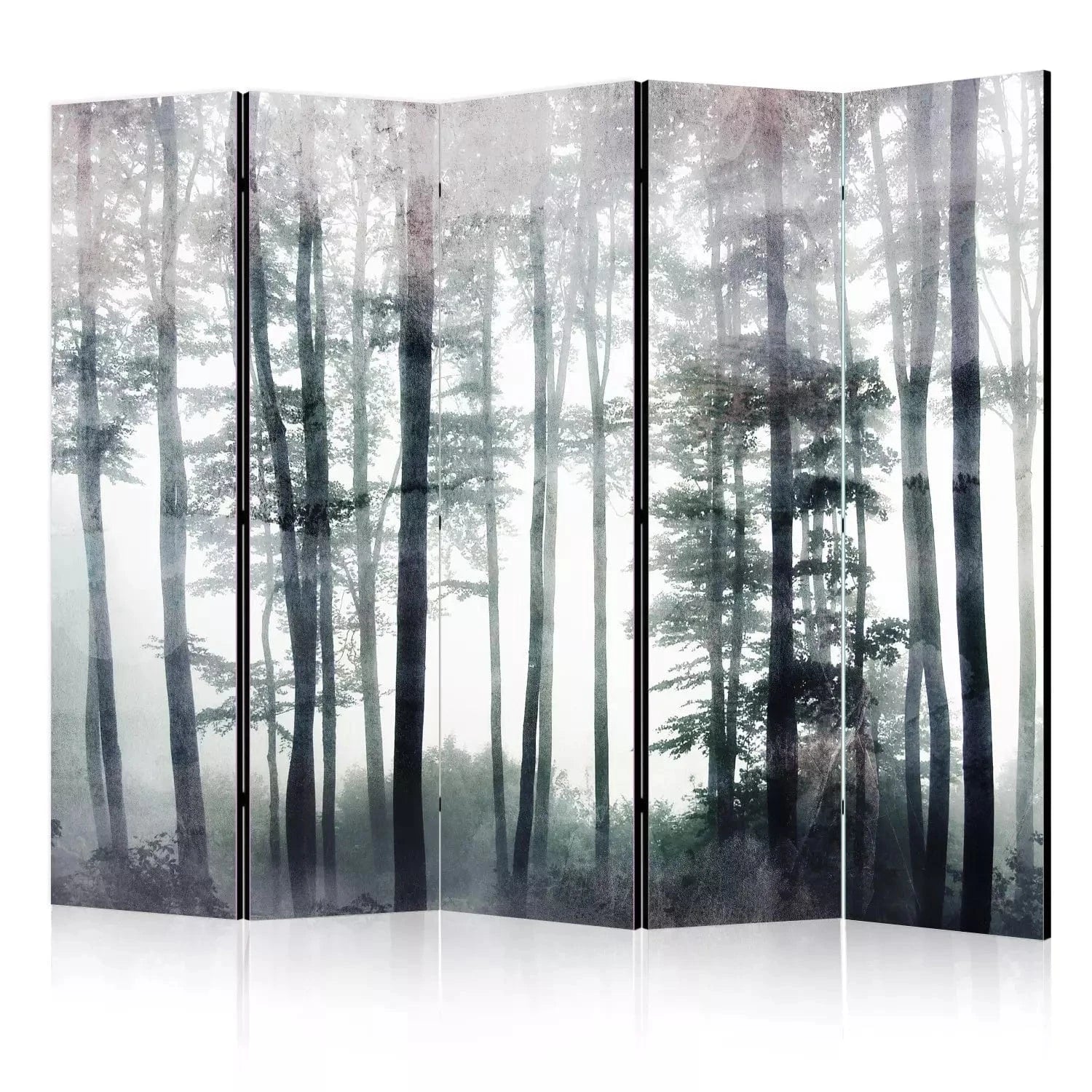 Aizslietnis - Miglains mežs - daba zaļos toņos: 225x172 cm ART