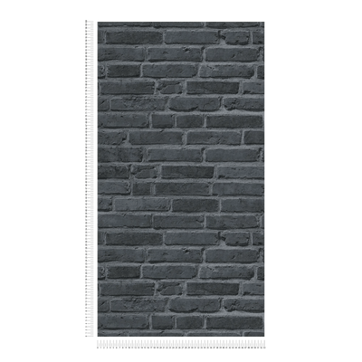 Wallpaper with imitation of brick AS Creation 94283-3 in black AS Creation