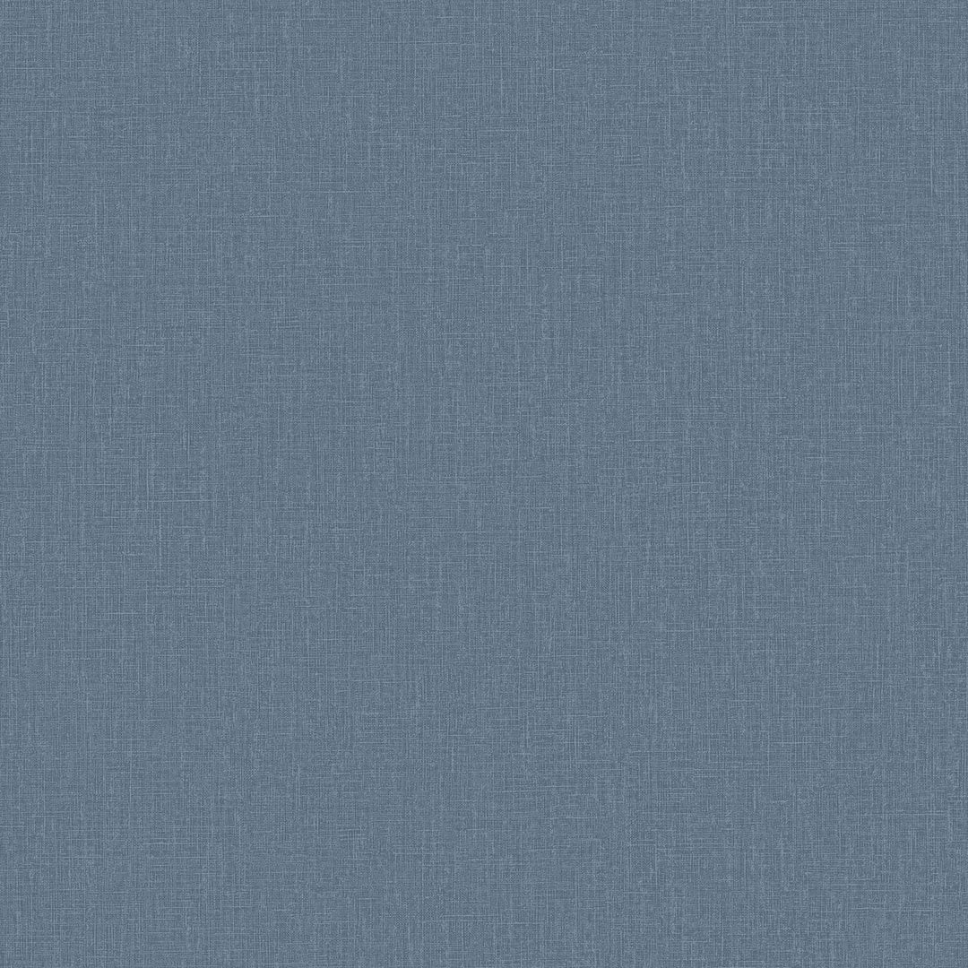 Antibacterial matte non-woven wallpaper in a denim blue color with a textile texture, AT1024