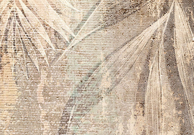 Apaļa Glezna (Deluxe) - ar palmu lapām - Palmu skice, 151478 Tapetenshop.lv