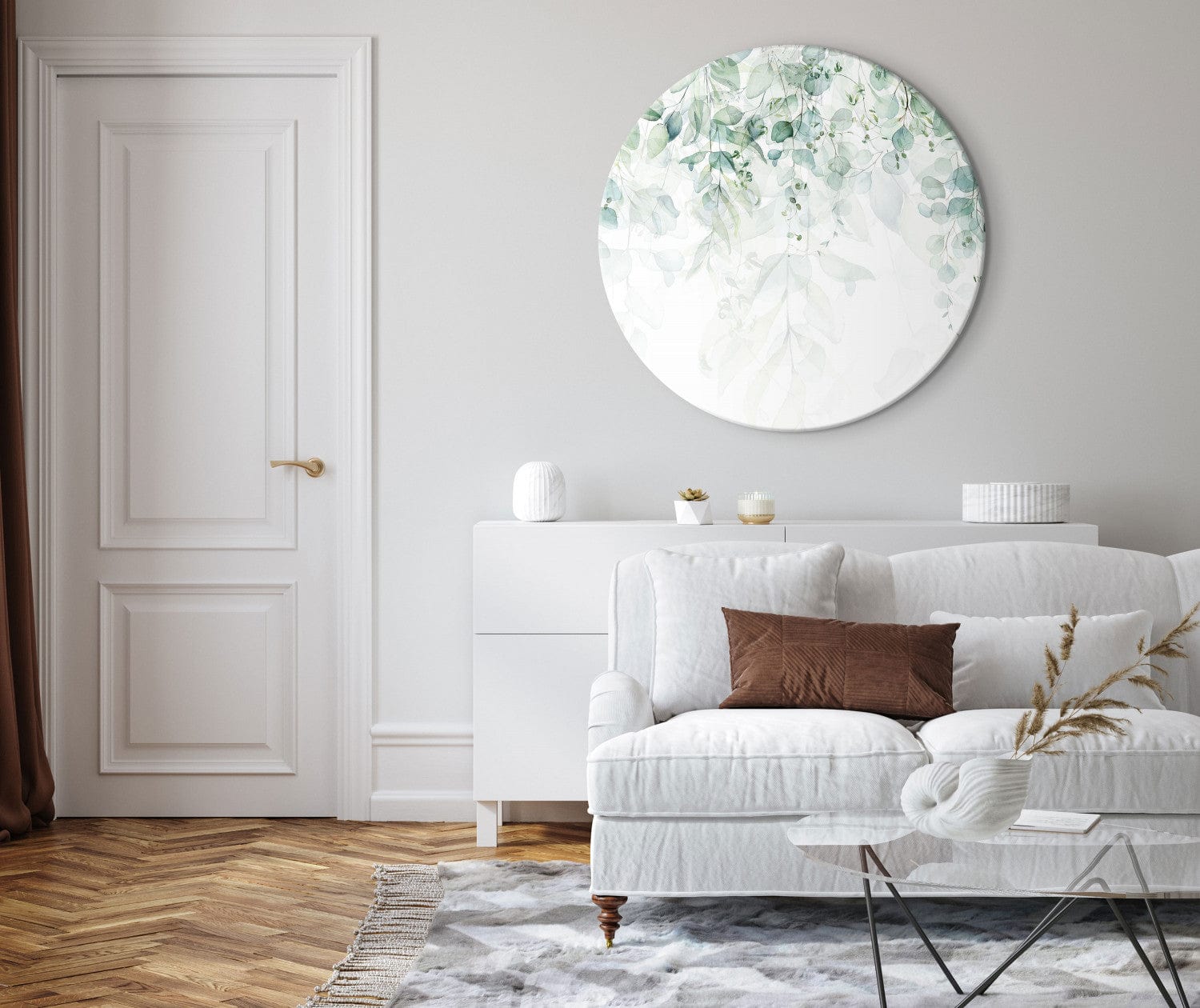 Apaļa glezna (Deluxe) - Efejas ar zaļām lapām - 148673 G-ART