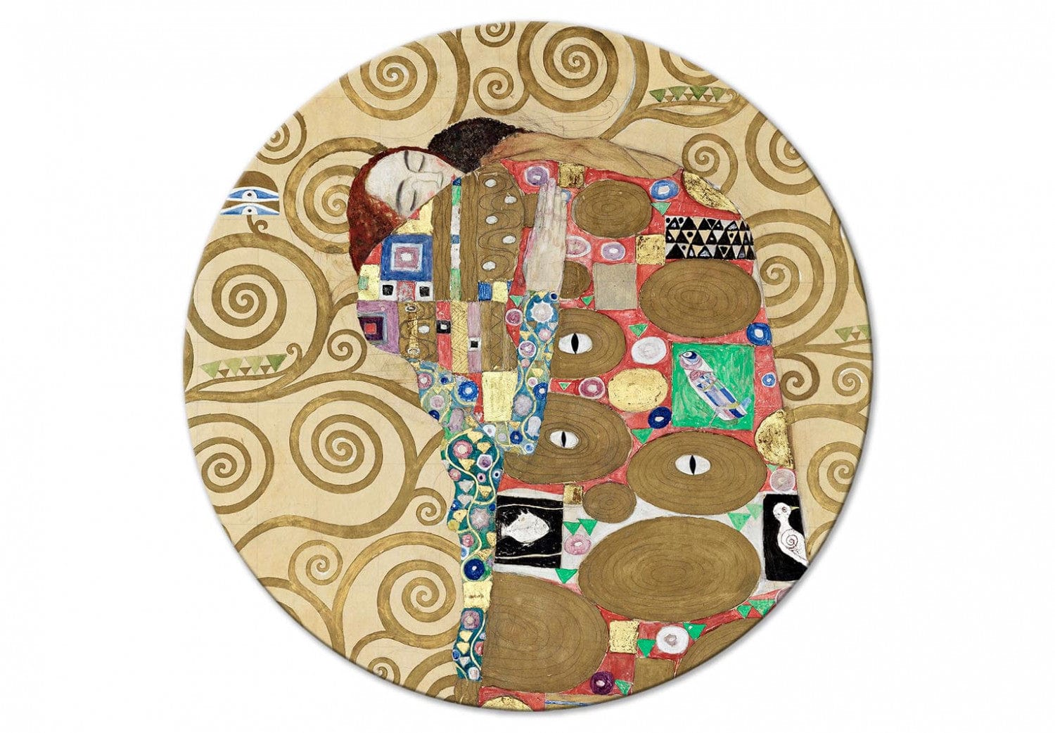 Apaļa glezna (Deluxe) - Gustavs Klimts - Pāris apskāvienā - 148736 G-ART