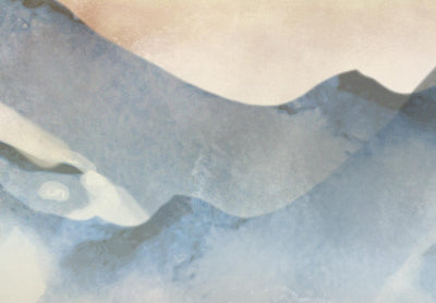 Apaļa kanva (Deluxe) - Miglainie kalni, Kalnu ainava saulrietā, 148677 G-ART
