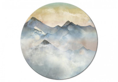 Apaļa kanva (Deluxe) - Miglainie kalni, Kalnu ainava saulrietā, 148677 G-ART