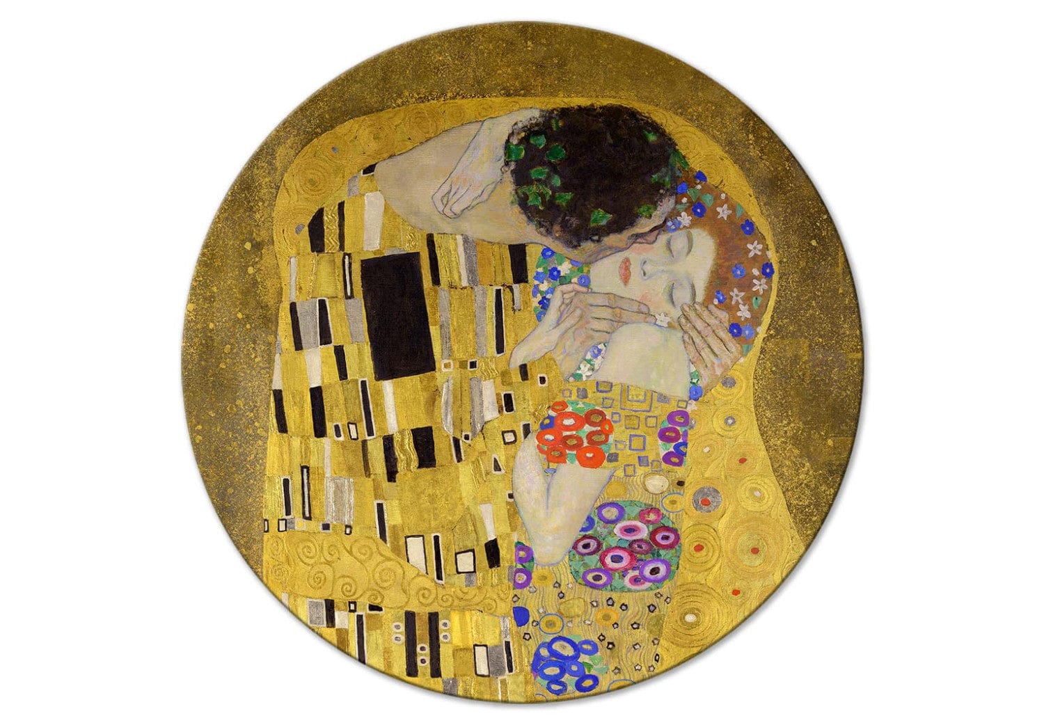 Apaļa glezna (Deluxe) - Skūpsts - Gustavs Klimts - 148744 G-ART