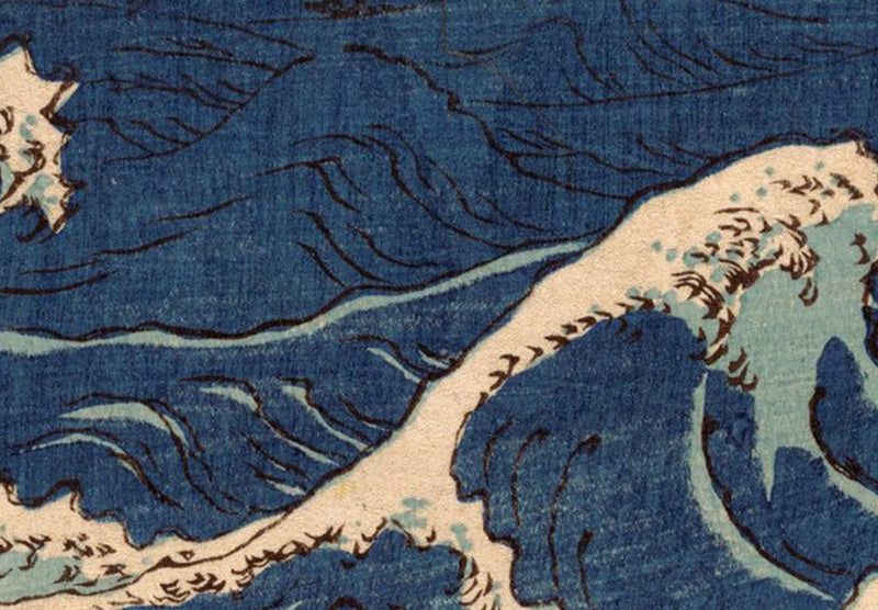 Apaļa kanva (Deluxe) - Utagava Hirošige - Lielais zilais vilnis, 148749 G-ART
