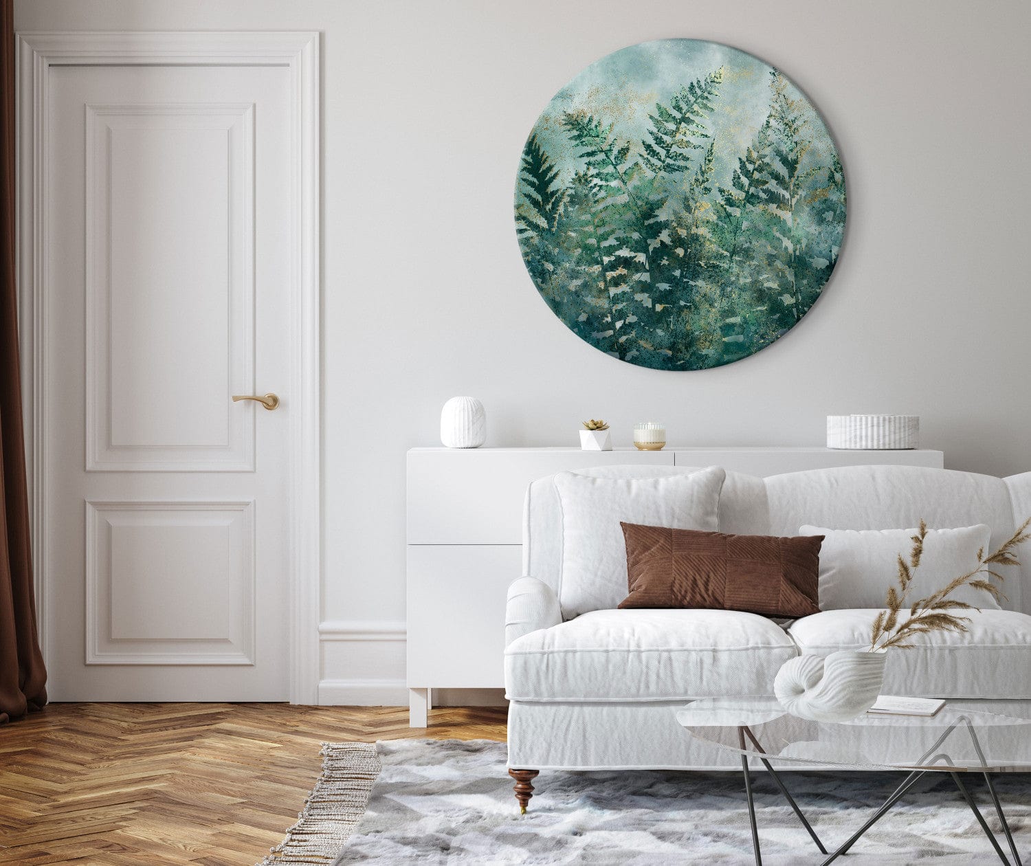 Apaļa glezna (Deluxe) - Zaļās papardes - 148703 G-ART