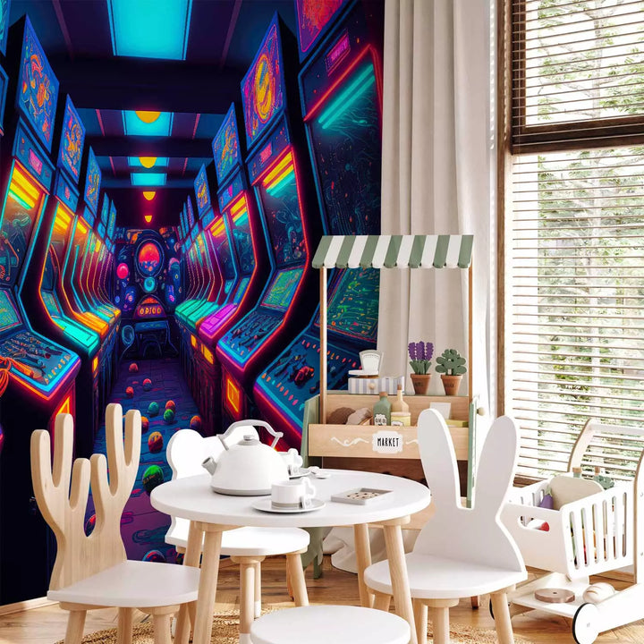 Valokuvatapetti - Monivärinen neon leikkihuone, 150676