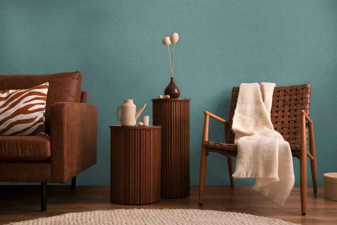 Augstas kvalitātes matētas neaustas tapetes ar vieglu tekstila faktūru | tumši zilā, zelta | 3010177 AS Creation