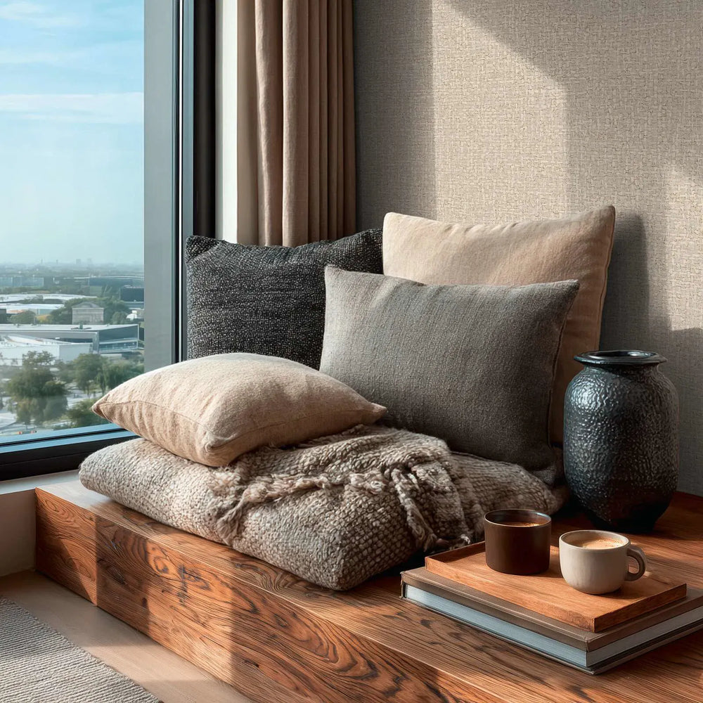 Augstas kvalitātes tapetes ar auduma faktūru - bēšos toņos - 3011123 AS Creation