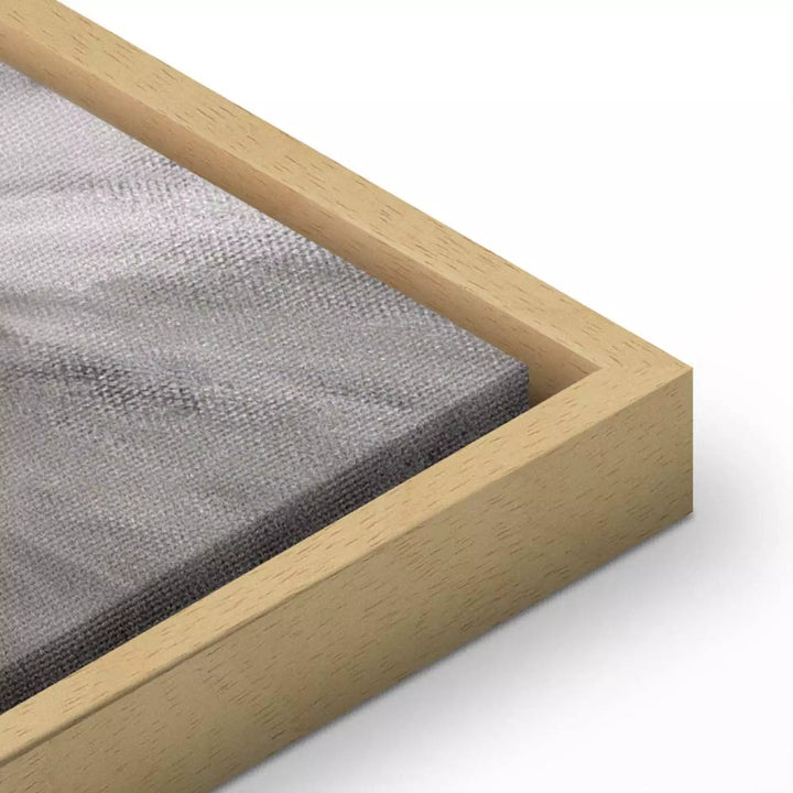 Glezna koka rāmī (dabīgā krāsā) - sarkanas magones uz abstrakta pelēka fona, 95014