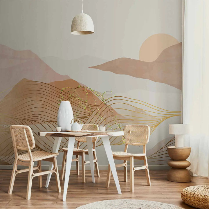 Wall Murals - Beige sunset, 160654