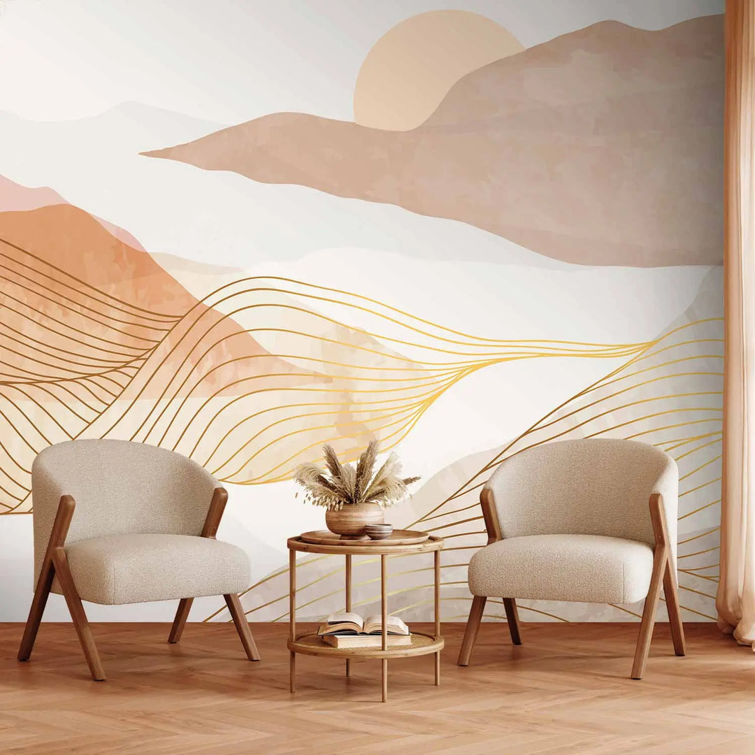 Wall Murals - Beige sunset, 160654