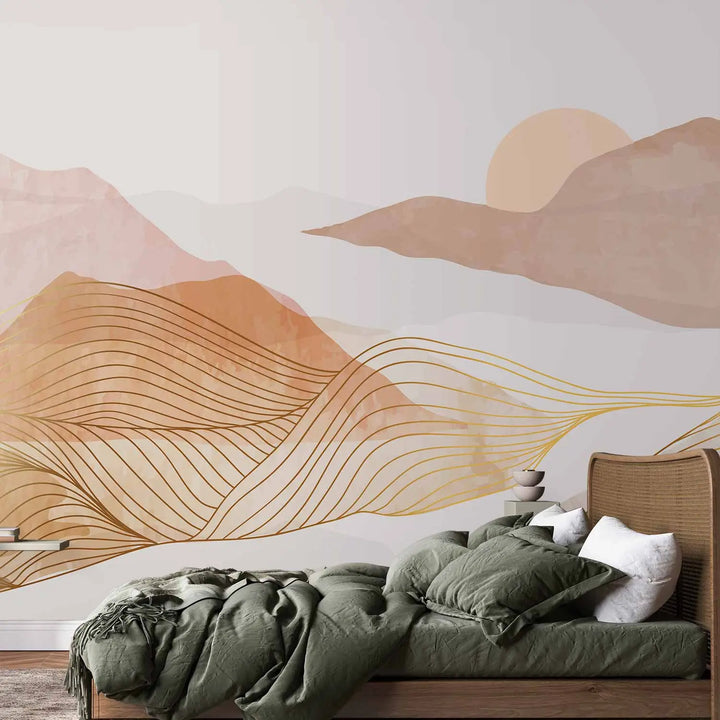 Wall Murals - Beige sunset, 160654