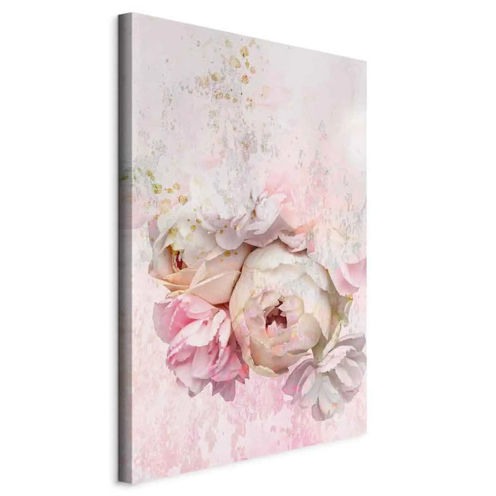 Canva with flowers in pink tones - melancholic pink (x 1), 127539
