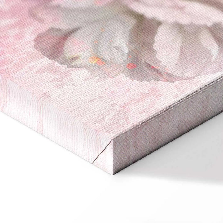 Canva with flowers in pink tones - melancholic pink (x 1), 127539