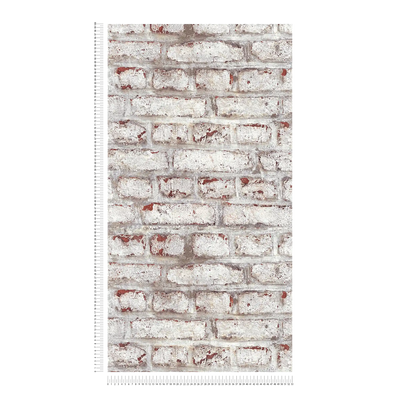 Wallpaper with brick wall - white, brown, gray, 1304461