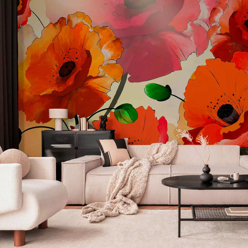 Wall Murals 60382 red poppones