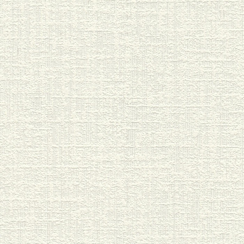 White wallpaper RASCH with fine textile texture, 653717 - buy RASCH