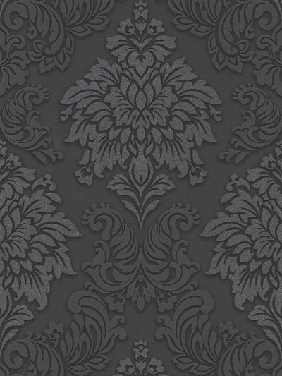 Tapetes guļamistabai - Melnas baroka stilā ar spīdumu, AS 368984 AS Creation
