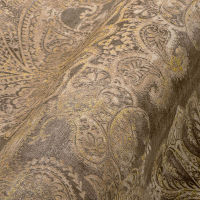 Baroka tapetes ar lieliem ornamentiem brūnā krāsā, 1374032 AS Creation