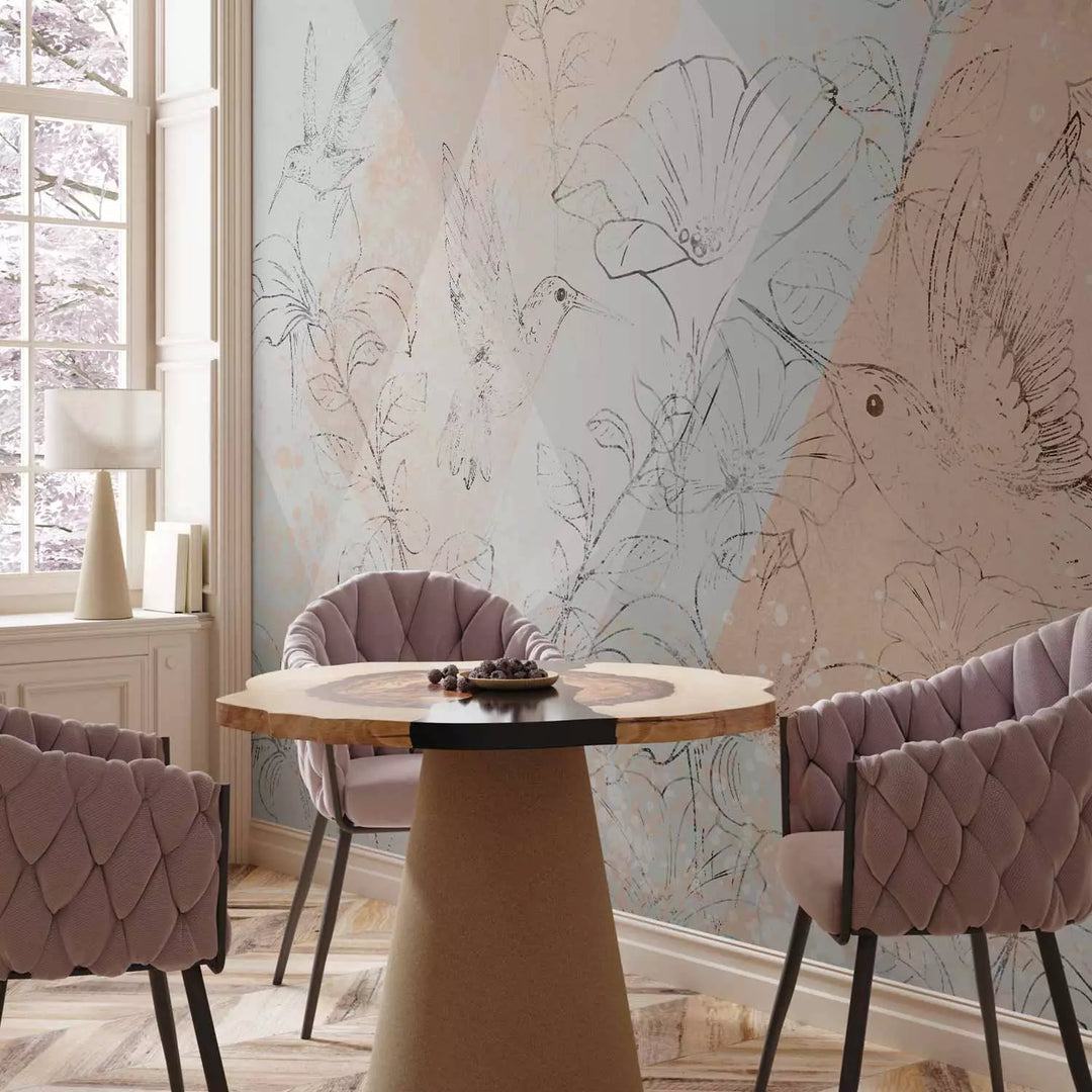 Fototapeet Kolibritega - Kolibrid niidul, 142634