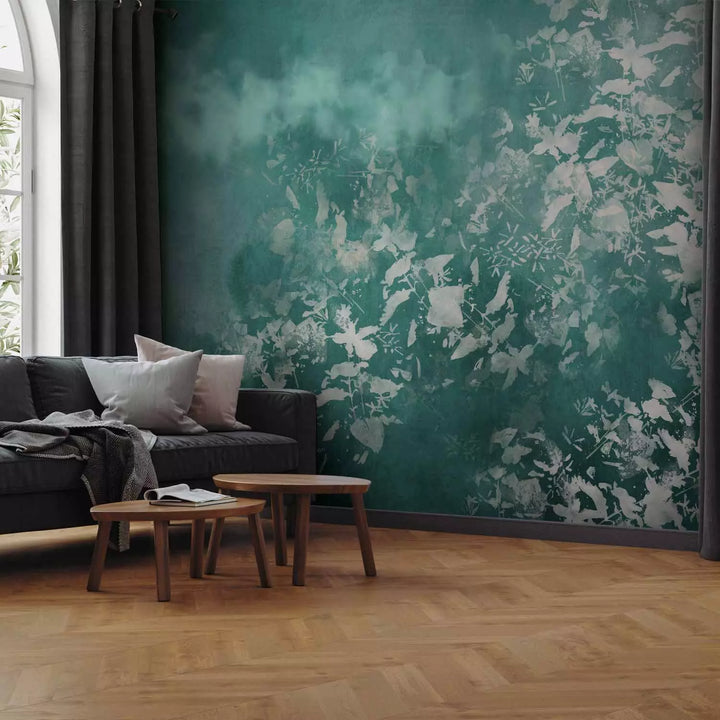 Fototapeet abstraktse loodusmustriga - Türkiisist aed, 135487