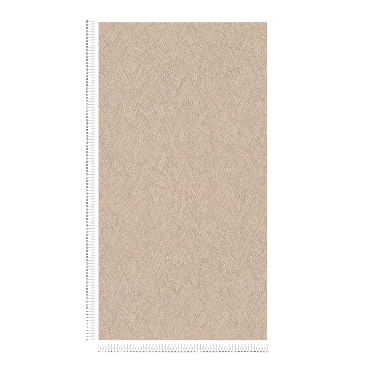 Brūnas neaustas tapetes ar smalku austu tekstūru zigzaga - 3010611 AS Creation