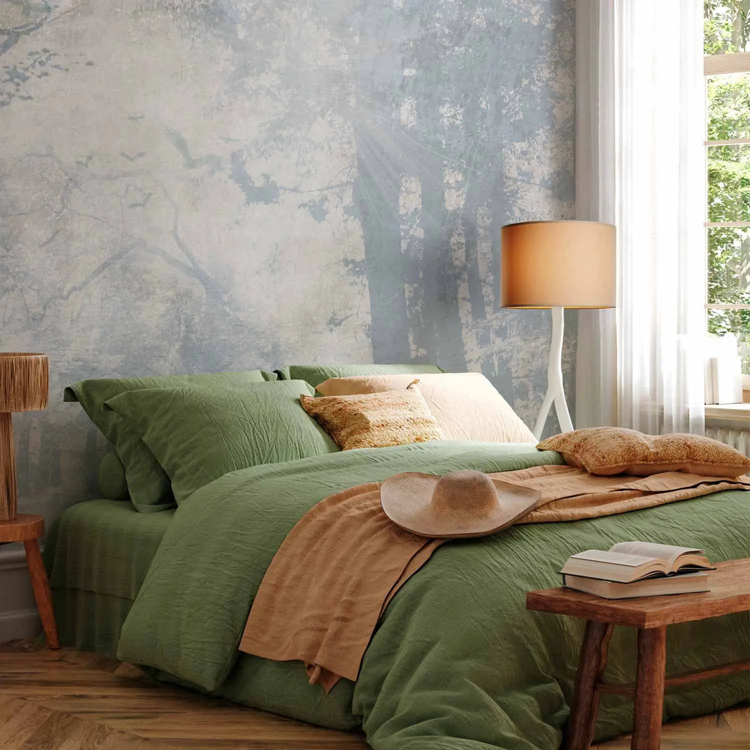 Fototapetes - Parks miglā (zilos toņos), 148783