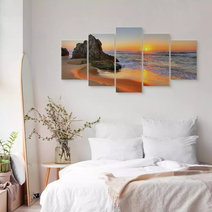 Seinapildid Päikeseloojanguga ja merega - kohtumine päikeseloojangul (x 5), 123332