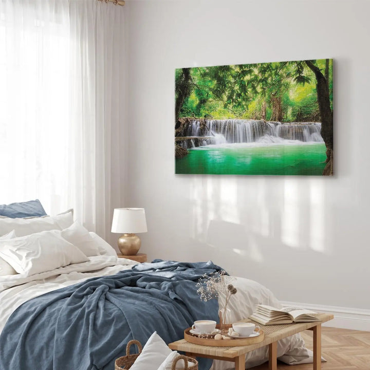Kanva ar mierīgu dabas ainavu - Kanjanaburi ūdenskritums (x 1), 128838