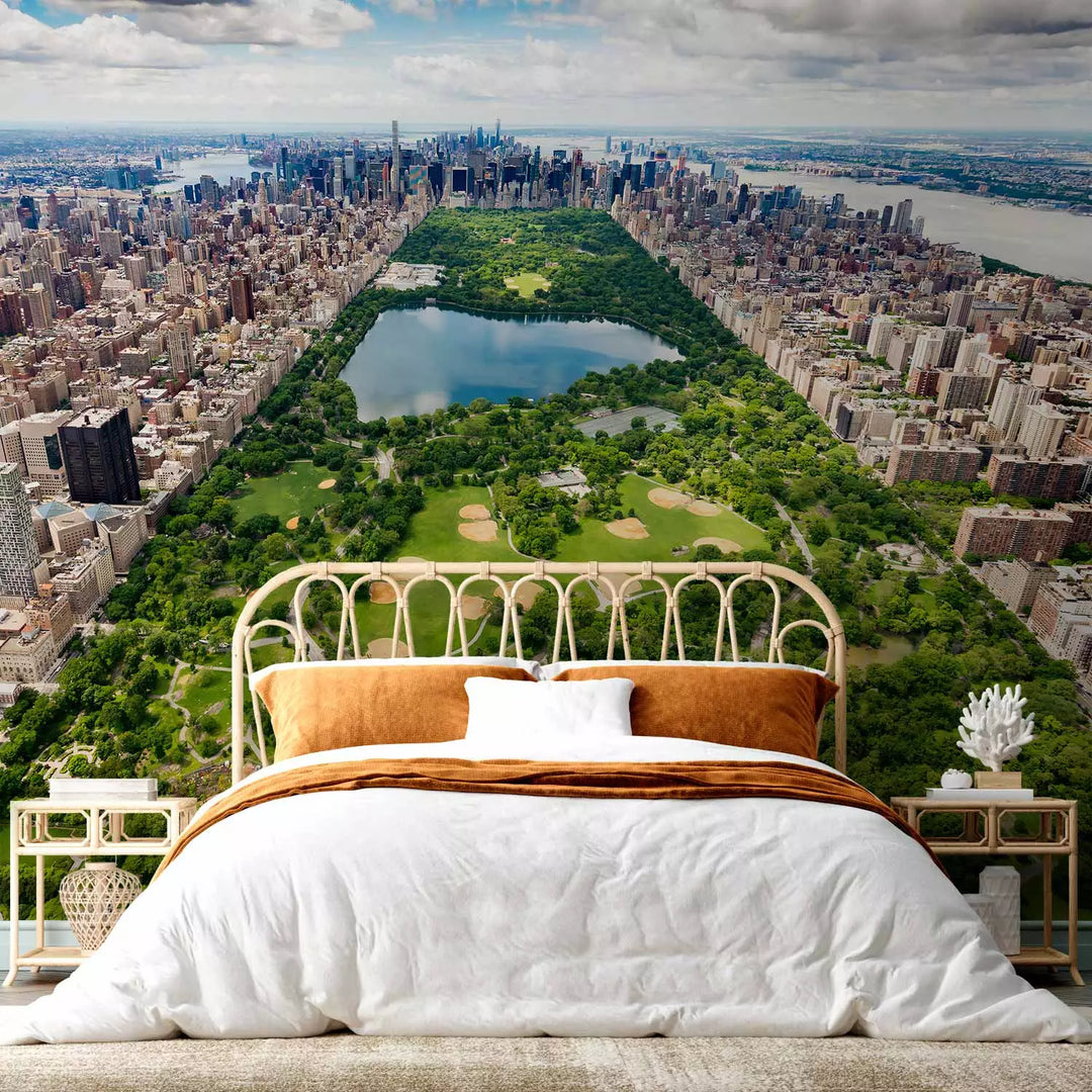 Fototapetes - Ņujorkas parks starp lielpilsētas debesskrāpjiem, 151269