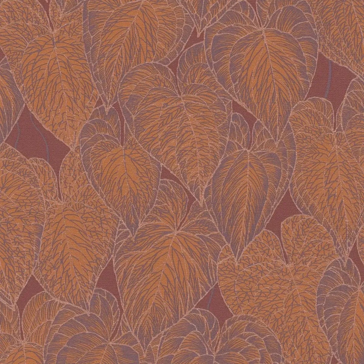 Daniel Hechter tapetes ar lapu dizainu un metāliskiem akcentiem, sarkanbrūnā/varā AS Creation