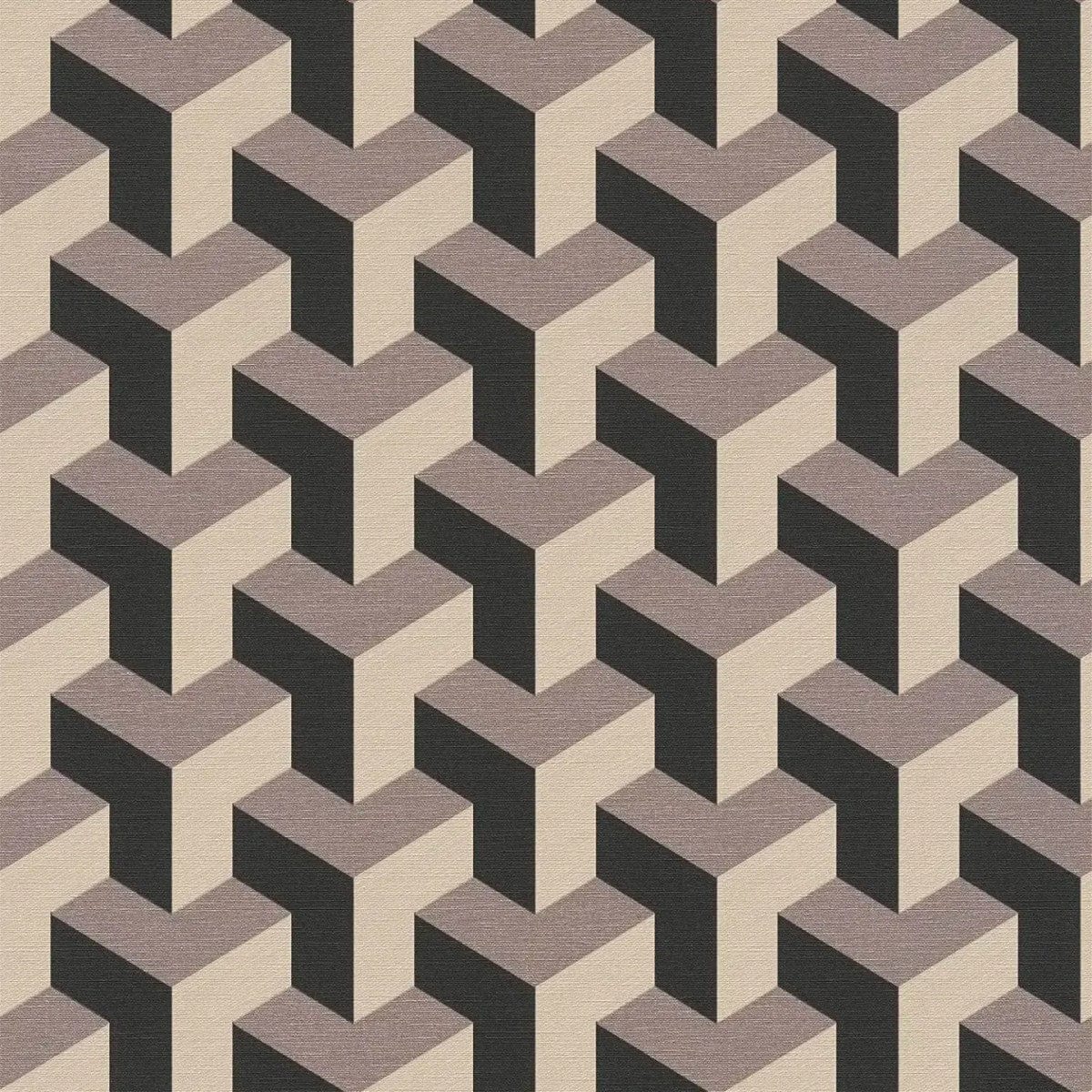 Daniel Hechter tapetes ar retro 3D dizainu krēma/melna/metāla krāsā AS Creation