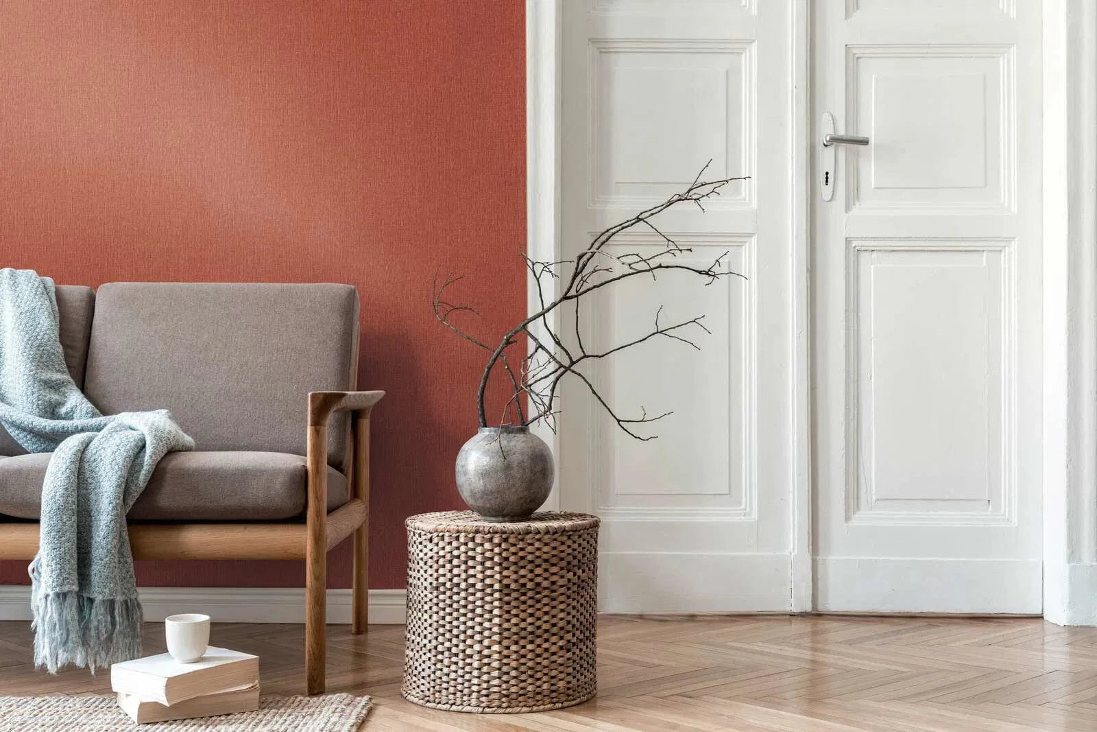 Daniel Hechter tapetes ar  tekstila faktūru sarkanā krāsā AS Creation