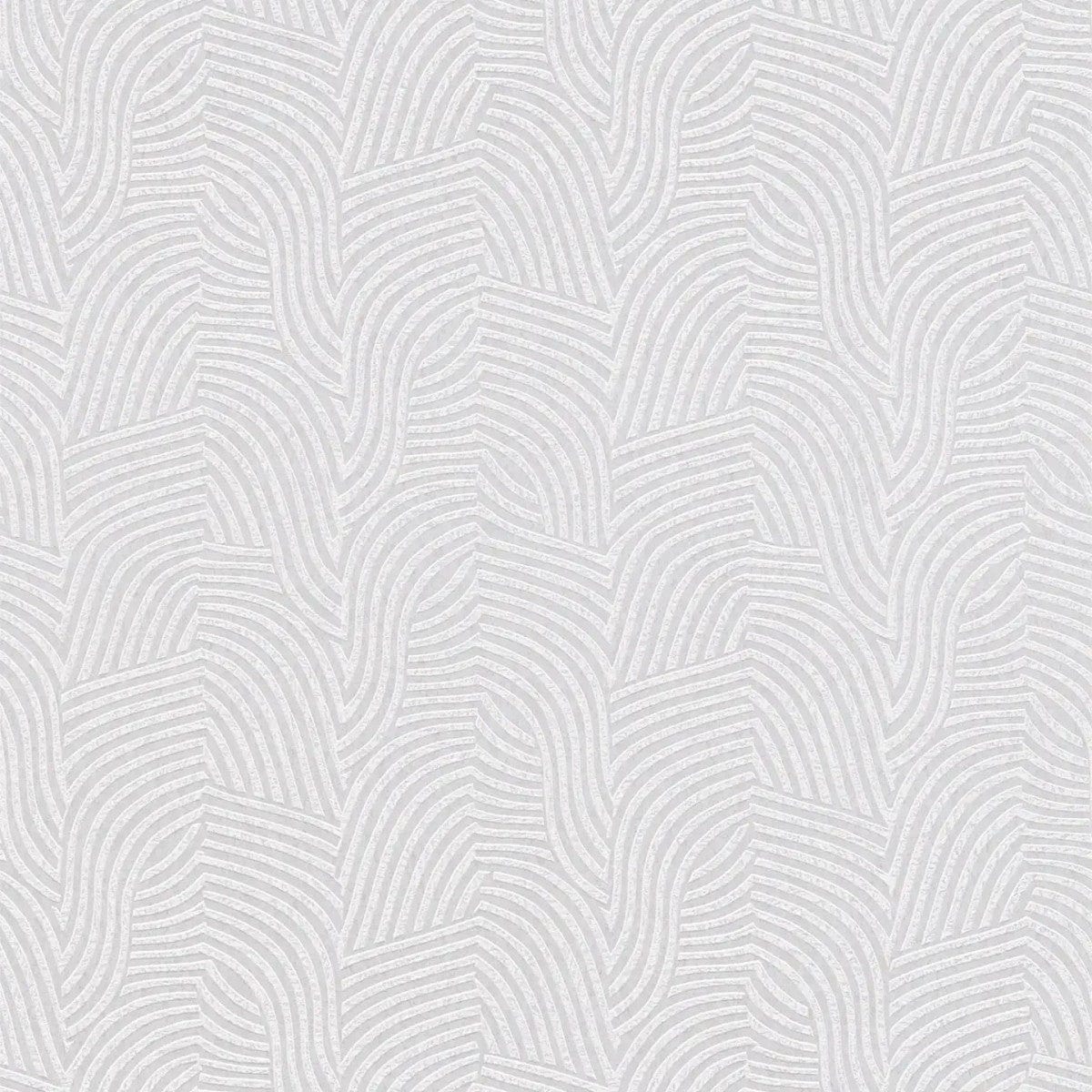 Daniels Hechter tapetes ar abstraktu līniju rakstu viļņu formā baltā/gaiši pelēkā krāsā AS Creation