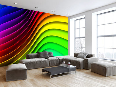 Daudzkrāsainas fototapetes - Varavīksnes viļņi - 62096 G-ART