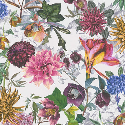 Daudzkrāsainas tapetes ar ziediem ziedu raksts ar lapām, 1351472 AS Creation